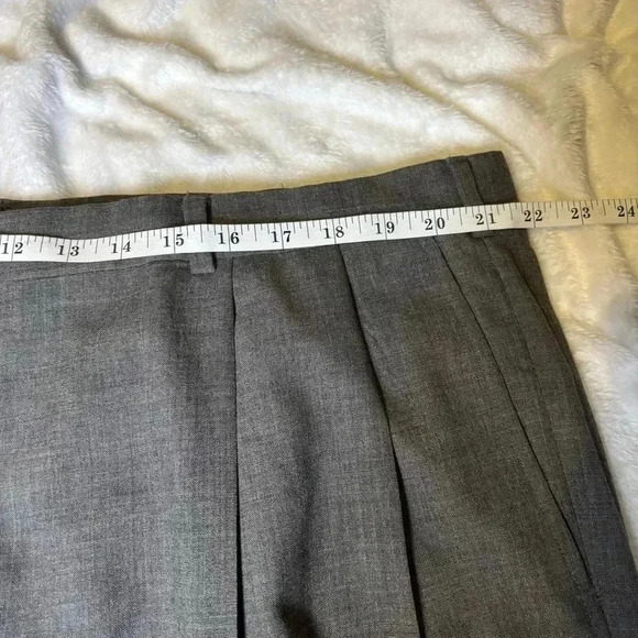 Lands End 100% Wool Classic Grey Tailored Dress Pants Size Regular 44 - Picture 7 of 9